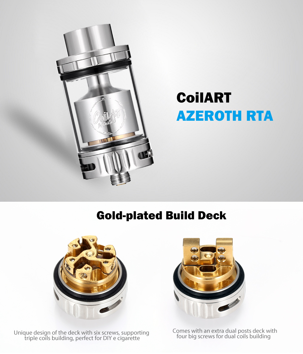 Original CoilART AZEROTH RTA with 4.5ml / Top Filling for E Cigarette