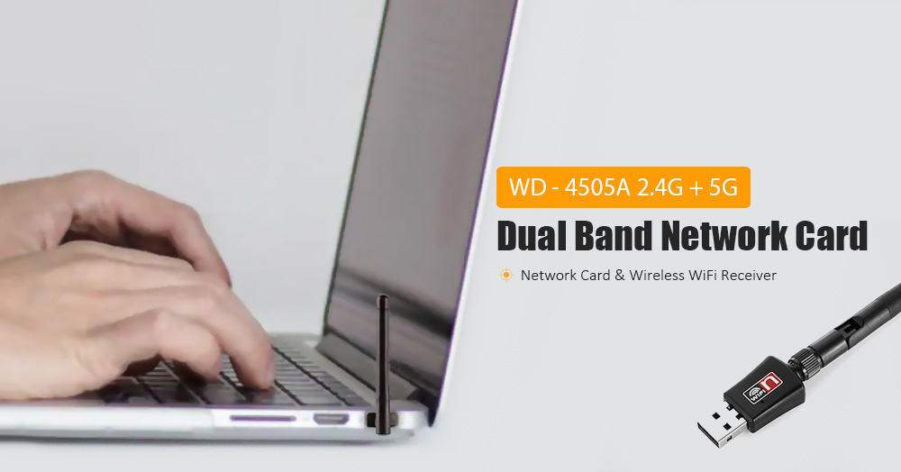 WD - 4505A 2.4G + 5G Dual Band Network Card Wireless WiFi Receiver 600M