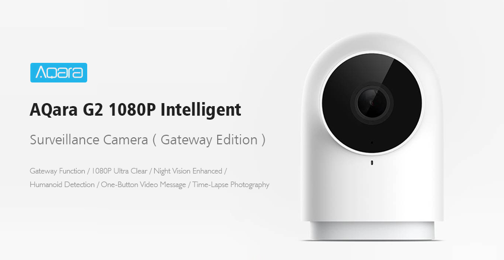 Aqara G2 1080P Intelligent Network Surveillance Camera ( Gateway Edition )  ( Xiaomi Ecosystem Product ) - White Chinese Plug (2-pin)
