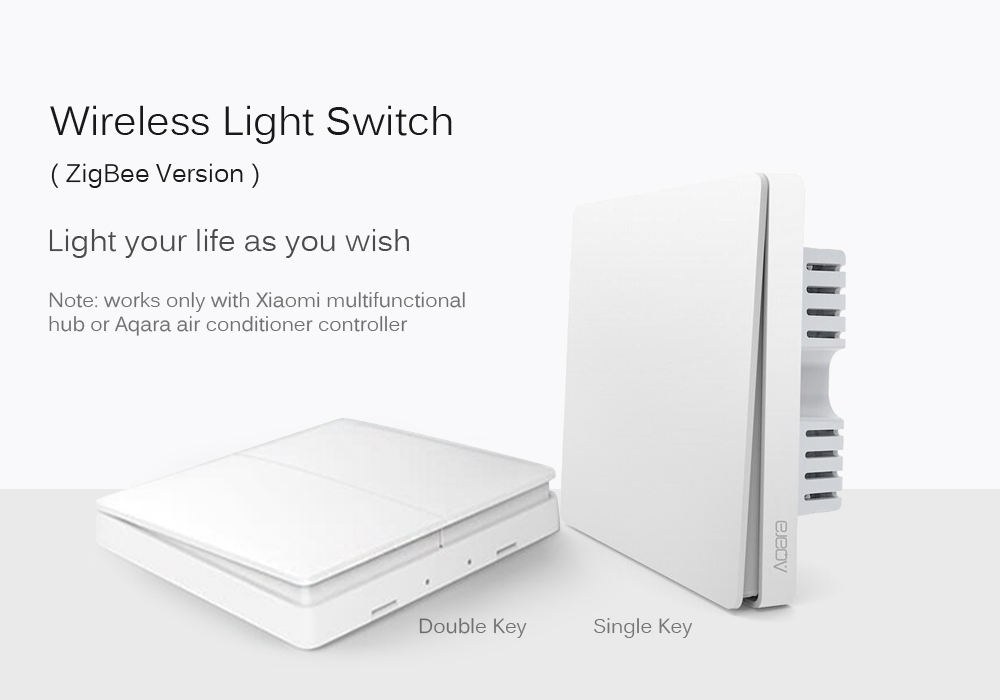 Aqara QBKG04LM Wall Switch Smart Light Control ZigBee Version ( Xiaomi Ecosystem Product ) - Milk white Single Key