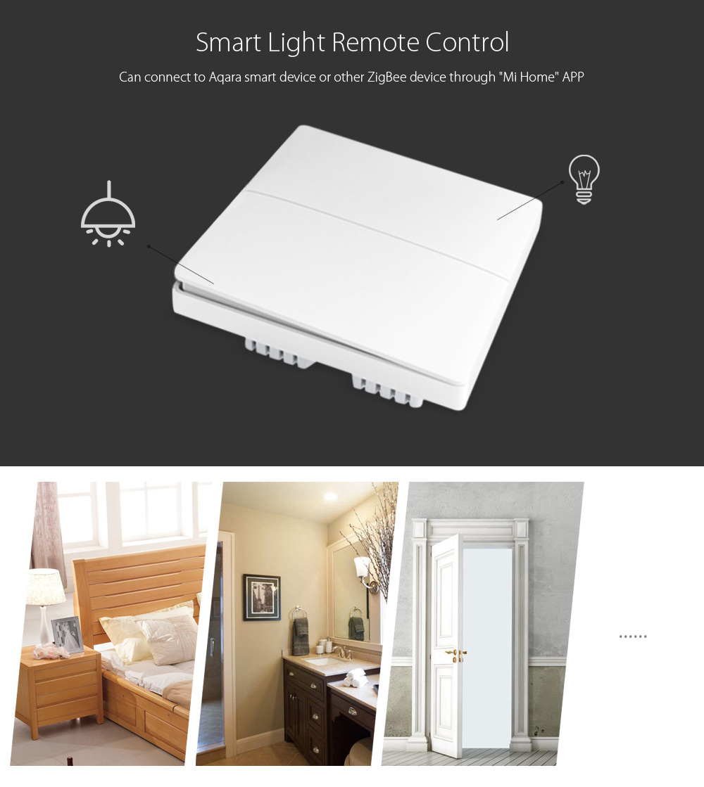 Aqara QBKG04LM Wall Switch Smart Light Control ZigBee Version ( Xiaomi Ecosystem Product ) - Milk white Single Key